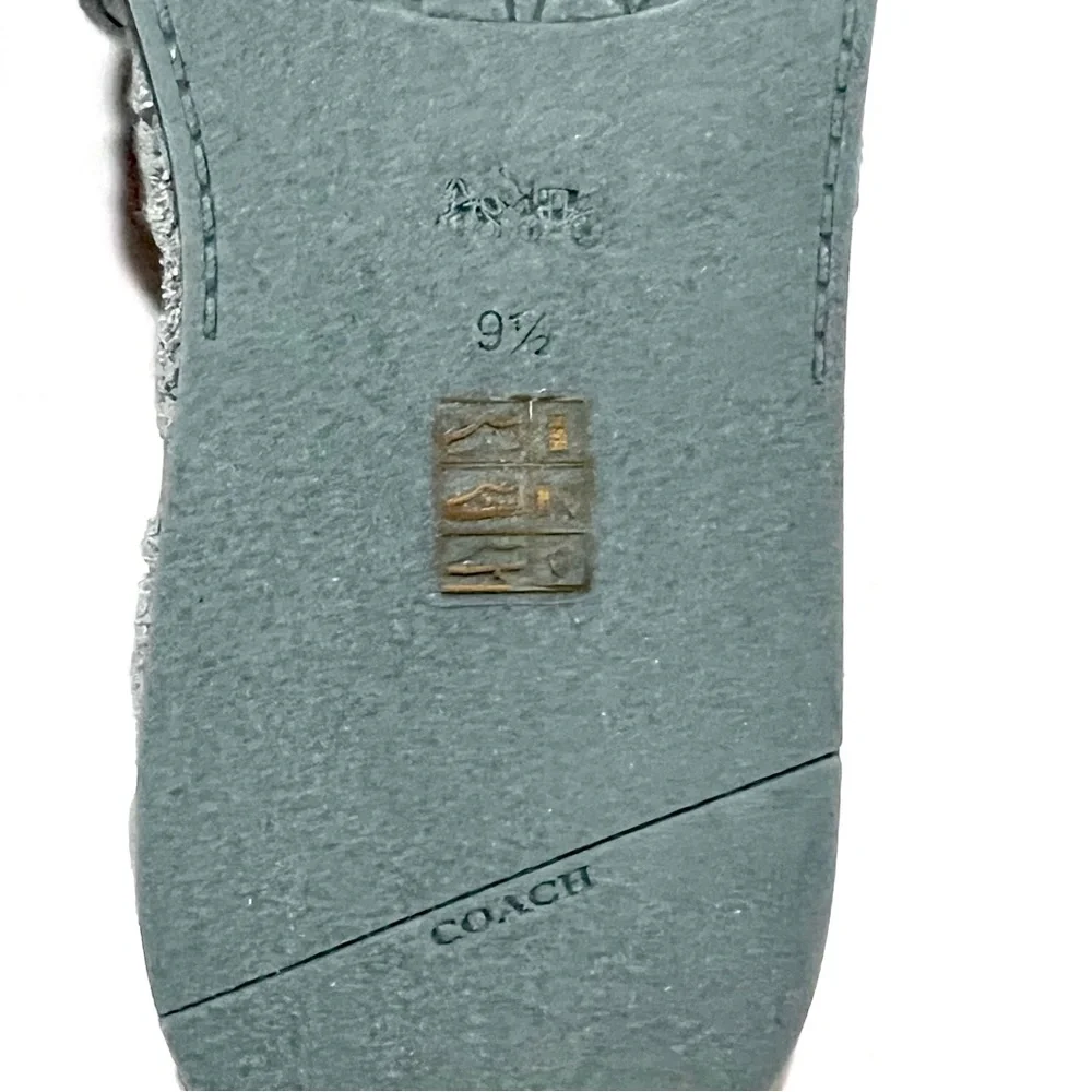 Coach Bridgett Sandal In Signature Terry Cloth Size 9.5 Aqua (Light Blue) - Picture 9 of 14